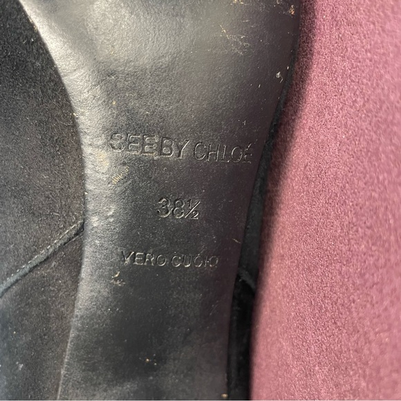 See by Chloé Black Suede High Heel Boots. Size 8.5 = EU 38.5. - Picture 5 of 6